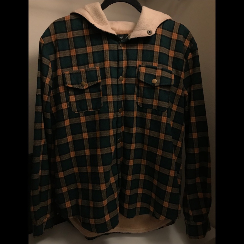 Mens Flannel Jacket With Hood